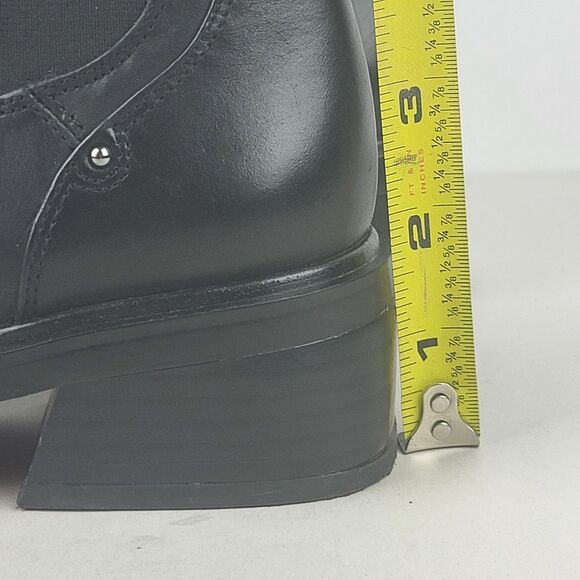 Franco Sarto Chelsea Black Leather Ankle Boots Size 6M - Picture 4 of 15